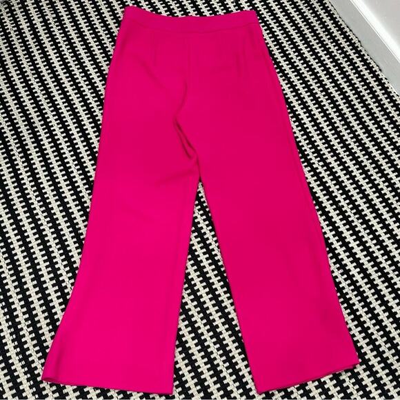 Zara Set Pink Tuxedo Collar Tie Waist Blazer and Flowy Pants. Blogger Fav - Picture 16 of 16